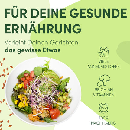 Green SEEDS® kressalātu sietu komplekts (1 kressalātu bļodiņa) | Nerūsējošā tērauda siets ar augstas kvalitātes keramikas bļodu | Audzēšanas paplāte 14 x 14 cm Droši mazgājama trauku mazgājamā mašīnā un nerūsējoša + Dīgšanas ABC ilgtspējīgi iepakots