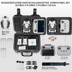 LEKUFEE ūdensnecaurlaidīgs korpuss DJI Mini 4 Pro/DJI Mini 3/DJI Mini 3 Pro un DJI Mini 3 aksesuāriem (tikai korpuss)