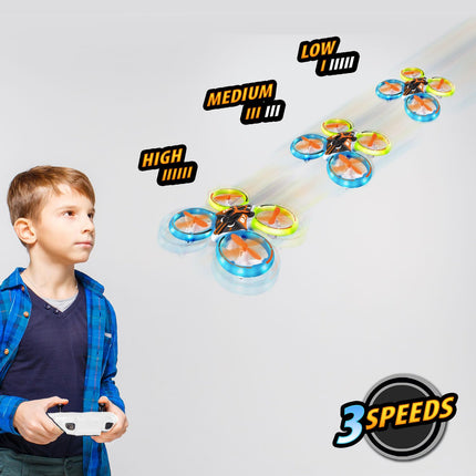 Xtrem Raiders Neon Evo drons - drons bērniem ar neonu +14 gadi | Drons ar kameru | Droni bērniem | Mini drons bērniem | Āram un iekštelpām