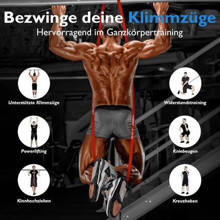 FitBeast pretestības joslu komplekts, 5 līmeņu pievilkšanās lentes spēka treniņiem, CrossFit, Powerlifting, muskuļu veidošanai, mājas treniņiem, mobilitātei, stiepšanās vingrinājumiem (gaismas spektrs 5-170 mārciņas)