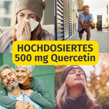 Kvercetīns ar augstu devu - 180 kapsulas pa 500 mg katra, ražotas Vācijā ar ekstrakta saturu 95% - 6 mēnešu krājumi - aptiekas kvalitāte - Green Naturals®