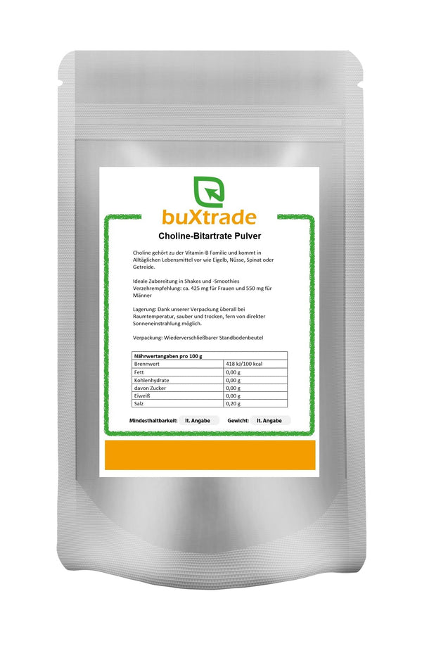 250 g holīna bitartrāta pulvera | Bez ĢMO | Holīns | B4 vitamīns