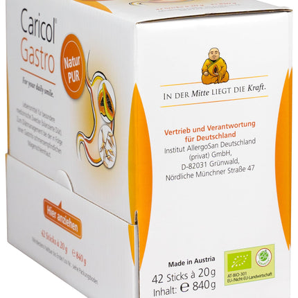 Caricol Gastro | 100% dabīgs produkts | Atbalsts kuņģa gļotādai | Ar papaijas un biotīna spēku | Ar papaīnu | 42 nūjiņas pa 20 g katra (840 g)