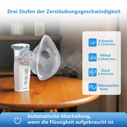FEELLIFE inhalators bērniem, inhalators pieaugušajiem, inhalators bērniem, uzlādējams, kluss rokas inhalators Air Pro VIII ar AIMESH tehnoloģiju bērniem, pieaugušajiem, mazuļiem
