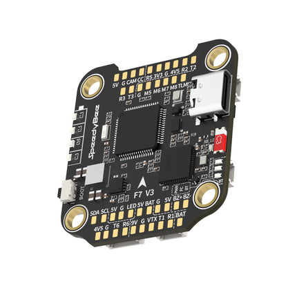 V3 F7 lidojuma vadības bloks 30x30 drona FC bloks ar 4in1 50A ESC BL32 bezvadu Betaflight konfigurāciju, melna kaste, bezlodēšanas savienotāji, WiFi, Bluetooth 3-6S 4" 5" FPV drona Cinelifter