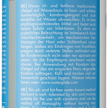 EIS Waterglide Feel lubrikants, uz ūdens bāzes veidots lubrikants ar ilgstošu iedarbību, intīms gels reālistiskām sajūtām, caurspīdīgs, 300 ml