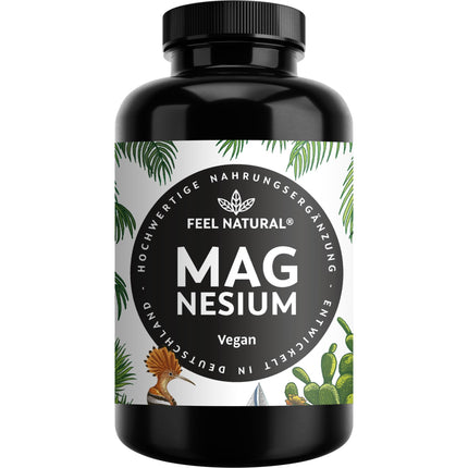 Augstas magnija devas kapsulas - 365 kapsulas (gada daudzums) - 664 mg vienā kapsulā, ieskaitot 400 mg elementārā magnija - augstāks saturs nekā citās magnija formās - Laboratorijā pārbaudīts un vegānisks