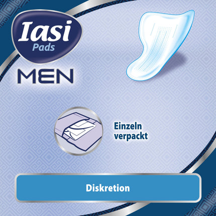 IASI Men Super Level 3, ieliktnīši vieglas līdz vidēji smagas urīna noplūdes gadījumā vīriešiem, 10 gabali