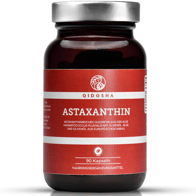 QIDOSHA® astaksantīns 12 mg no ES izejvielām un olīveļļas, 90 gab./burciņā, 12 mg lielas astaksantīna devas vienā kapsulā, šķidrs astaksantīns ar lielu devu no Portugāles aļģu audzēšanas