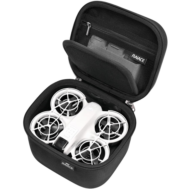 RAIACE cietā pārnēsāšanas soma, kas ir saderīga ar DJI Neo Fly More Combo un aksesuāru somu. - Melns