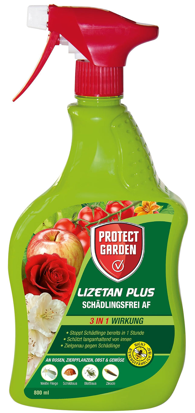 PROTECT GARDEN Lizetan Plus kaitēkļu nesaturošs līdzeklis pret kaitēkļiem dekoratīvajiem augiem, rozēm, augļiem un dārzeņiem, 800 ml aerosols