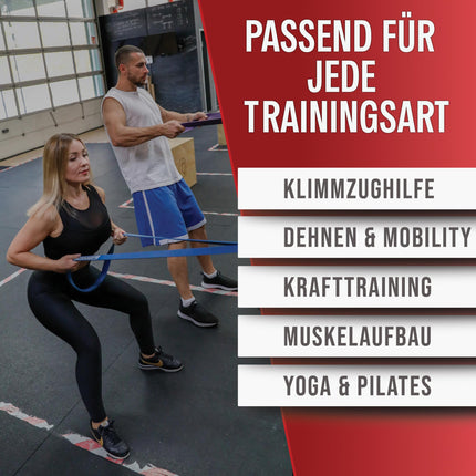 ActiveVikings® pievilkšanās fitnesa lentes | Lieliski piemērots muskuļu veidošanai un Freeletics Calisthenics | Fitnesa pievilkšanās lentes, pretestības lentes (C - zila: vidēja (vidēja pretestība))