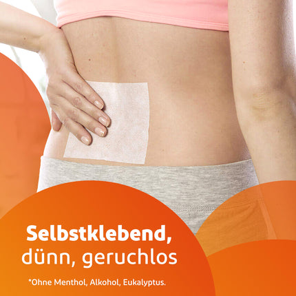 Voltaren sildošie plāksteri bez zāļu aktīvās vielas ilgstošai muguras, kakla un plecu sāpju mazināšanai, 4 plāksteri