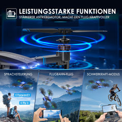H24 drons ar kameru HD 1080P, RC drons pieaugušajiem un bērniem, salokāms kvadrokopters ar WiFi pārraidi, 26–30 minūšu ilgs lidojuma laiks, mini drona rotaļlietu dāvanas zēniem un meitenēm iesācējiem