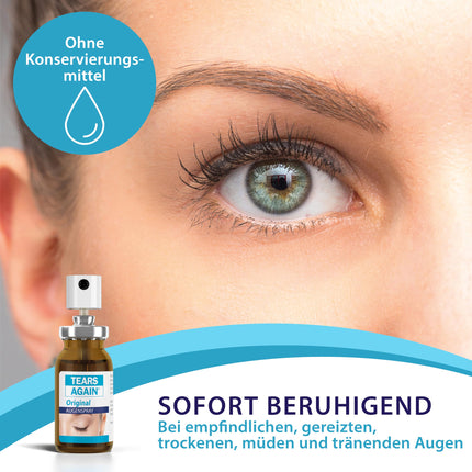 ATKAL ASARAS Oriģinālais acu aerosols sausām acīm 10 ml - piemērots arī bērniem - Palīdz nogurušām, dedzinošām un iekaisušām acīm - Bez konservantiem - Ar liposomām