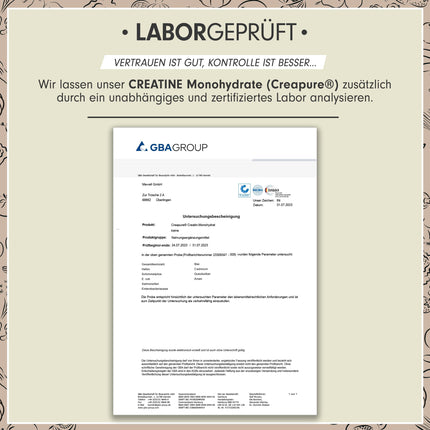 Creapure® kreatīna monohidrāta pulveris 500 g – augstākās kvalitātes kreatīns no Vācijas – īpaši augsta deva fitnesa un spēka treniņiem – augstas kvalitātes kreatīns 100% ražots Vācijā – laboratoriski pārbaudīts un 100% vegāns