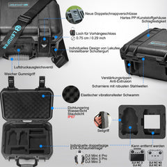 LEKUFEE ūdensnecaurlaidīgs korpuss DJI Mini 4 Pro/DJI Mini 3/DJI Mini 3 Pro un DJI Mini 3 aksesuāriem (tikai korpuss)