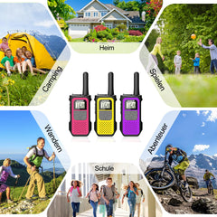 AWANFI uzlādējama rācija ar 1200mAh akumulatoru, rācija pieaugušajiem un bērniem, 16 kanālu divvirzienu radio komplekts, rācija kempingam