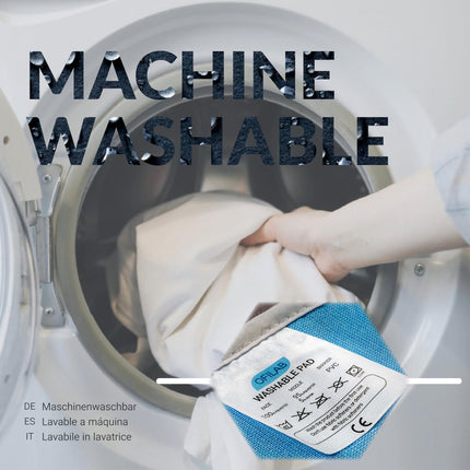 OFILAB | Nesaturēšanas ieliktnis, mazgājams, 150 cm, ar spārniņiem un 4 slāņiem | 2 gabali | Absorbējošs 3 l/m² | Ūdensizturīgs un atkārtoti lietojams | Senioriem, bērniem | Pieejams 90 cm, 135 cm, 150 cm izmēros