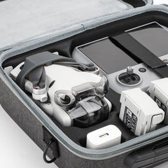 Hensych Mini 4 Pro pārnēsāšanas soma, cieta soma, ūdensnecaurlaidīga uzglabāšanas soma, RC piederumi, ceļojumu soma DJI Mini 4 Fly More Combo ar DJI RC 2/RC N2 dronu piederumiem (Hexapower daudzfunkcionāls komplekts)