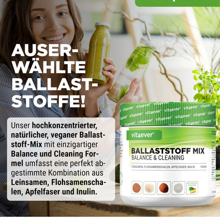 Šķiedrvielu kombinācija - 400 g pulvera ar psyllium sēklām, inulīnu (prebiotiku), ābolu šķiedrvielām, linsēklām - Augsts šķiedrvielu saturs - Vegāns - Ar dabīgu ananāsu garšu - Augstākās kvalitātes