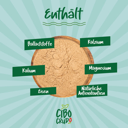 Bioloģisks ceratoniju pulveris - 500 g. Dabīgs saldums, bagāts ar šķiedrvielām un minerālvielām. Ceratonijas pulveris no ceratonijas koka. Asinszāles milti.