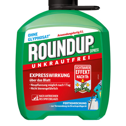 Roundup Weed Free Express, 5 litru uzpildes kanna, gatavs maisījums nezāļu un zāles apkarošanai
