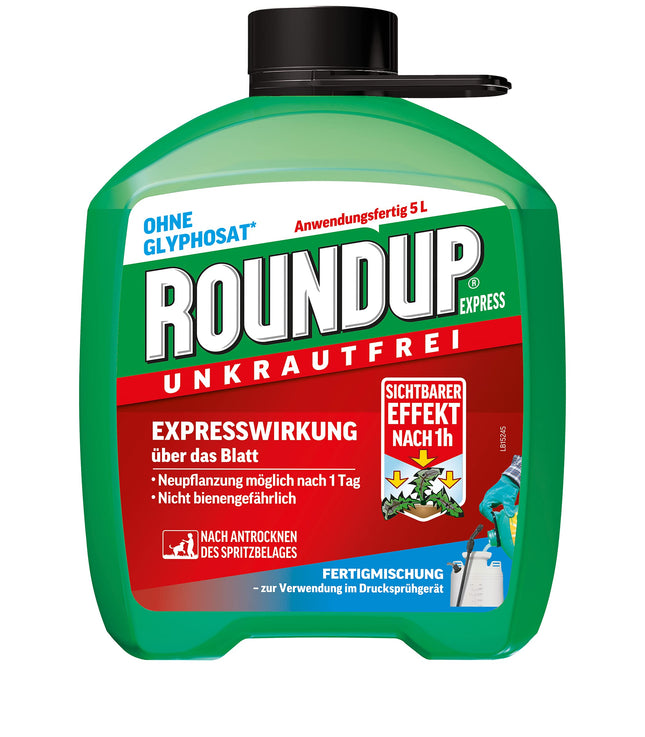 Roundup Weed Free Express, 5 litru uzpildes kanna, gatavs maisījums nezāļu un zāles apkarošanai