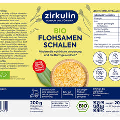 Zirkulin organiskās psyllium sēnalas 200g kārbā - veicina gremošanu un zarnu veselību - bezgaršīgas - atbalsta šķiedrvielām bagātu un veselīgu uzturu - ļoti laba pietūkuma spēja