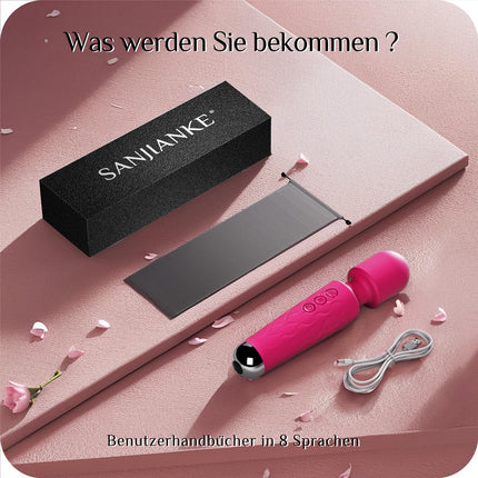 Vibrācija sievietēm, G punkta vibrācija sievietēm, dildo, seksa rotaļlieta sievietēm, 20 vibrācijas režīmi, 8 ātrumi, klusa, ūdensnecaurlaidīga, seksa rotaļlieta sievietēm, īpaši spēcīga (rožu sarkana)