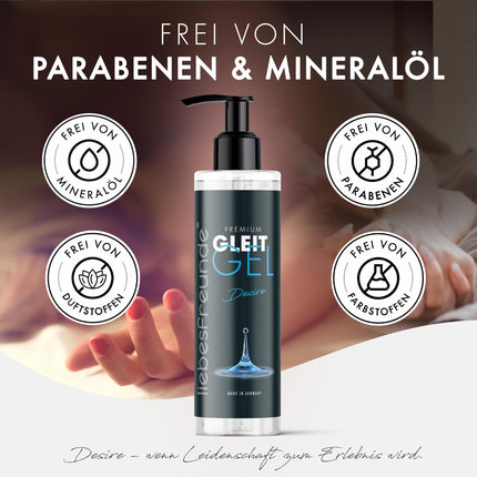 Liebesfreunde® Lubricant - īpaši gluda - lubrikants bez parabēniem, 250 ml