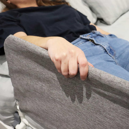 KMINA - Gultas aizsargbarjera, salokāma no 90 līdz 180 cm, regulējama stāvgulta senioriem, salokāma pieaugušajiem