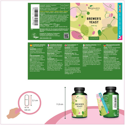 Alus raugs 2500 mg | Ar biotīnu veselīgai ādai, matiem un nagiem | 100% dabīgs bez piedevām| Laboratorijā pārbaudīts | Vācu produkcija | 120 lielas devas kapsulas | Vegāns | Vegavero®