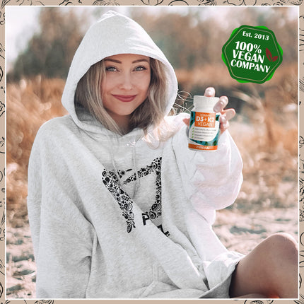 VEGĀNS D3 K2 vitamīns - 120 tabletes ar 5000 SV D3 + 200 mcg K2 (MK7) - D3 vitamīns lielās devās un vegāns - pietiek 19 mēnešiem - laboratoriski pārbaudīts ar sertifikātu - bez nevēlamām piedevām