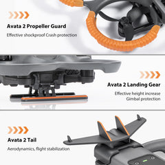 STARTRC 3-IN-1 aksesuāri DJI Avatar 2, propellera aizsargs + aste + nolaišanās pēdas, pagarināts nolaišanās mehānisms DJI Avatar 2 fly more combo aizsargam (bez drona)