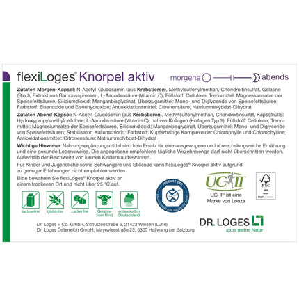 flexiLoges® locītavu uzturs - 120 kapsulas - saskaņota uztura koncepcija veselīgai locītavu funkcijai