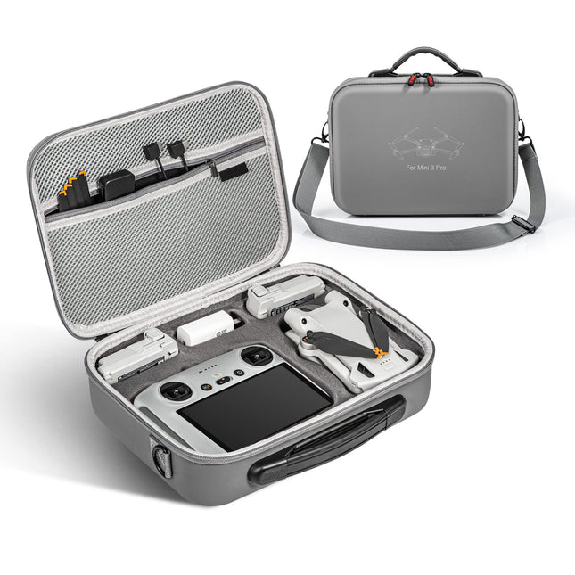 xocome DJI Mini 3 PRO rokassomas un plecu somas organizators DJI Mini 3 Pro dronu aksesuāriem - pārnēsājama cieta rokassoma (DJI RC ar ekrāna tālvadības pulti)