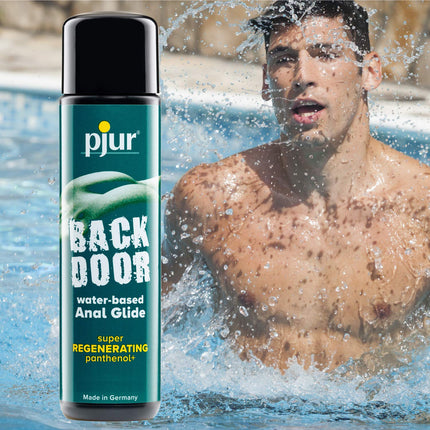 pjur BACK DOOR Regenerating Anal Glide - anālais lubrikants uz ūdens bāzes - ar pantenolu un nomierinošu kumelīti (100ml)