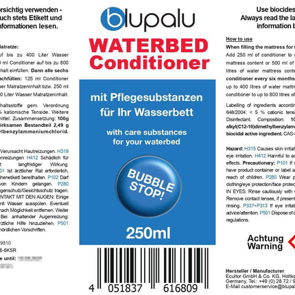 blupalu ūdensgultas kondicionieris 8x 250ml I kondicionieris ūdensgultām I ūdensgultas aksesuāri ar Bubble Stop