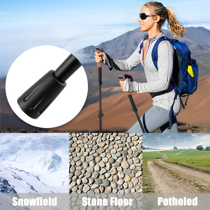 KINDOYO gumijas nūju uzgaļi — 6 rezerves uzgaļi nūjām, pārgājienu un trekinga nūjām