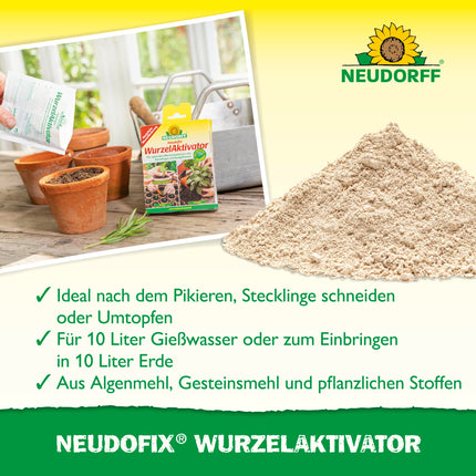 Neudorff Neudofix sakņu aktivators – dabīgs sakņu aktivators optimālai un ātrai spraudeņu un jaunu augu sakņu augšanai, 40 g, daudzkrāsains