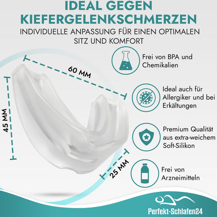 1 x Premium sakodiena šina pret bruksismu - krākšanas šina pret krākšanu - krākšanas apturētājs - pret krākšanu slīpēšanas šina naktij - bez krākšanas ar pretkrākšanas zobu šinu