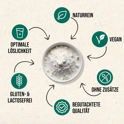 RheinNatur Konjac pulveris 250 g - glikomanāns no konjaka saknes - dabīgas šķiedrvielas, veicina sāta sajūtu - konjaka milti kā saistviela un stabilizators
