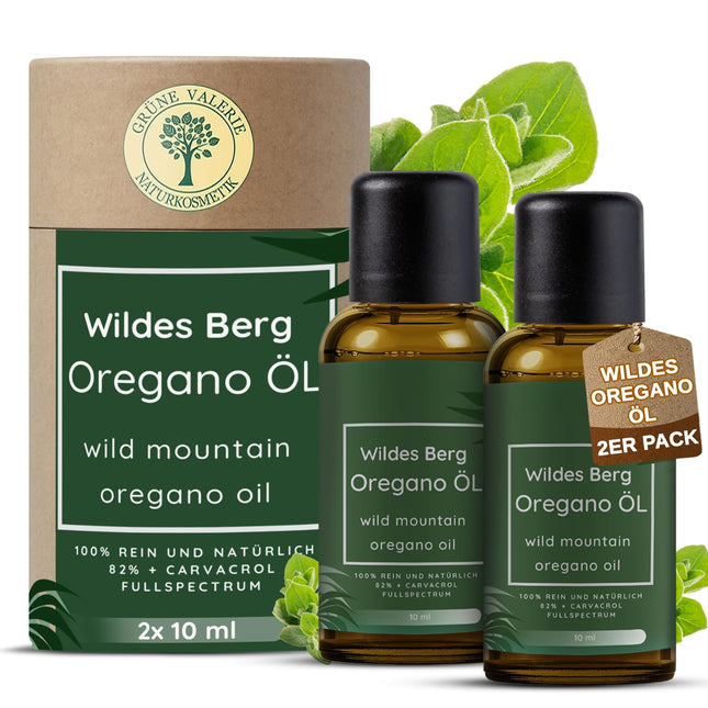 Savvaļas kalnu oregano eļļa | 100% tīrs | 82% + karvakrols | 2 x 10 ml (20 ml) = 820 pilieni | Dabīgs medījums no Grieķijas | Laboratorijā pārbaudīts