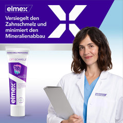 elmex zobu pasta Professional Opti-enamel Sealing &amp; Strengthening 75ml – medicīniska zobu tīrīšanas līdzeklis ar amīna fluorīdu, kas noslēdz zobu emalju – aizsargā pret zobu emaljas zudumu