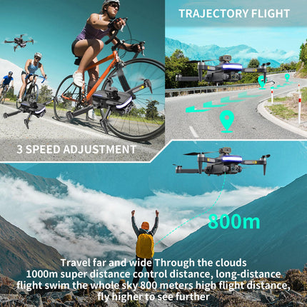 OBEST mini drons ar 4K kameru, tālvadības salokāms WIFI drons, 2 baterijas, 360° šķēršļu apiešana, automātiska atgriešanās, bezgalvas režīms, tālvadības kvadrokopters, bērnu un pieaugušo rotaļlietas un dāvanas