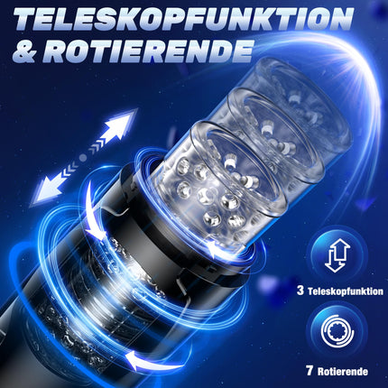 Pangpangmi elektriskais masturbators masturbācijai vīriešiem, seksa rotaļlieta vīriešiem ar 7 režīmiem, teleskopiska funkcija un rotējoša, masturbatori, kabatas vagīnas seksa mašīna, mašīnas un ierīces