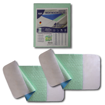 A&amp;F Nesaturēšanas ieliktnis - 4 slāņi - Uzsūkšanas spēja līdz 26280 ml/m² - Mazgājams nesaturēšanas ieliktnis - Mazgājams nesaturēšanas ieliktnis (2 iepakojums ar spārniņiem, 75 x 90)