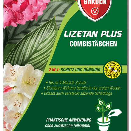 PROTECT GARDEN Lizetan Plus kombinētie mēslošanas stienīši, ilgtermiņa kaitēkļu apkarošana un augstākās kvalitātes mēslojums vienā, 40 stienīši