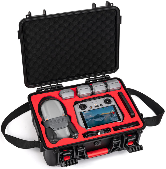 STARTRC Air 3S pārnēsāšanas soma, ūdensnecaurlaidīgs cietais apvalks DJI Air 3S Fly More Combo, saderīga ar DJI Air 3S piederumiem, RC 2/RC/RC-N3/N2 kontrolieris, uzlādes stacija